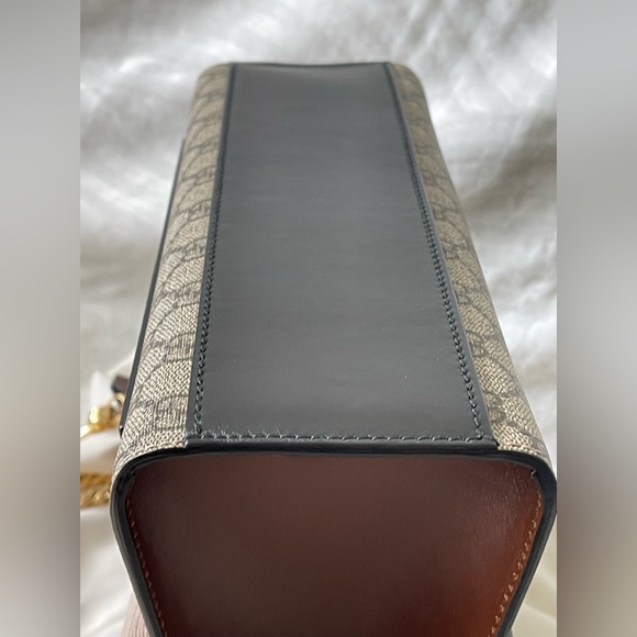 Gucci padlock shoulder bag/ GG supreme Medium brown/ black - Picture 9 of 15